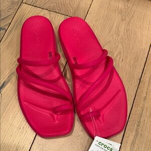 CROCS Women's Vibrant Pink Sandals, 9W